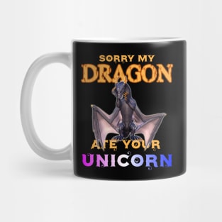 Fantasy Dragon ate cute dabbing Unicorn Mug